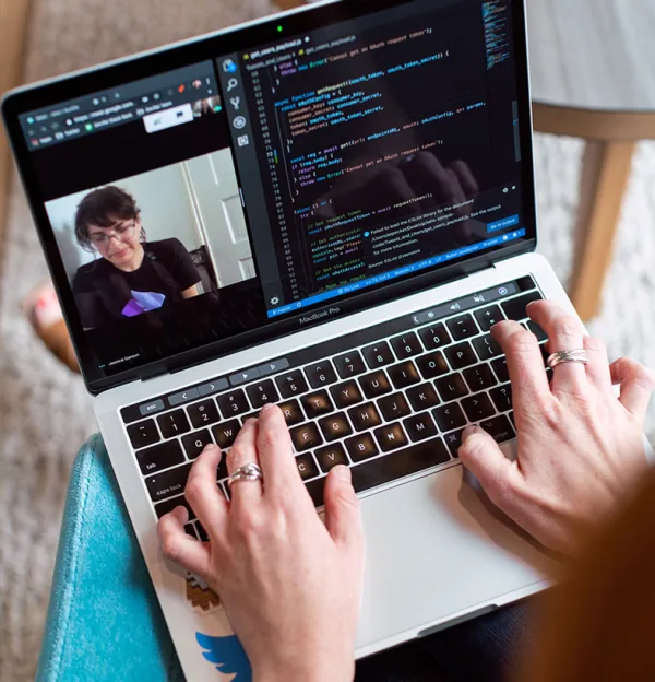 Woman Working on Computer – optimized Woman Working on Computer